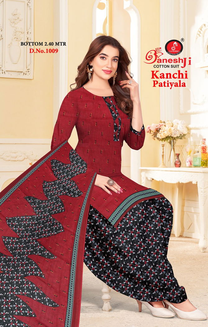 Kanchi Patiyala Vol 1 By Ganeshji Printed Indo Cotton Dress Material Wholesale Shop In Surat